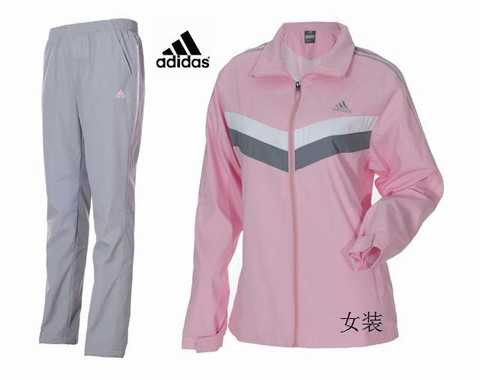 survetement adidas femme rose et gris